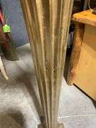 66” Tall Fluted Brass Floor Lamp with Decorative Fabric Shade