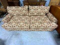 94″ Long Deep Sitting Couch with Floral Upholstery