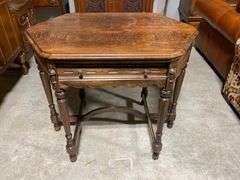 Golden Voice Radio Table by Kiel, Missing Radio, Circa 1920s, 37 x 25 x 30 1/2 Inches