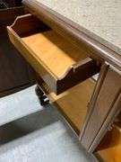 Wooden Sideboard with Marble Top and C.W.S. Ltd. Makers Label
