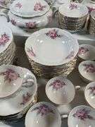 Bavaria Germany ‘Santa Rosa’ Porcelain Dinnerware, Partial Set for 11
