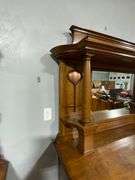 Two-Piece Wooden Sideboard with Beveled Mirror and Cabinets, 72 x 24 x 84 Inches