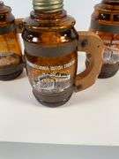Set of Three Amber Glass Pennsylvania Dutch Country Lantern Mugs