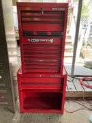 Red Task Force Tool Chest With Multiple Drawers and Storage, Approximately 27 x 14 x 60.5 Inches