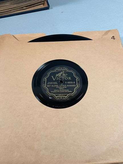 Six Vintage Record Albums with 78 RPM Records