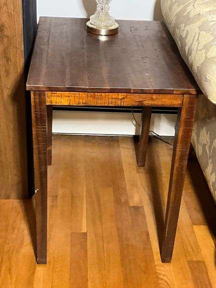Wooden Side Table with Natural Finish