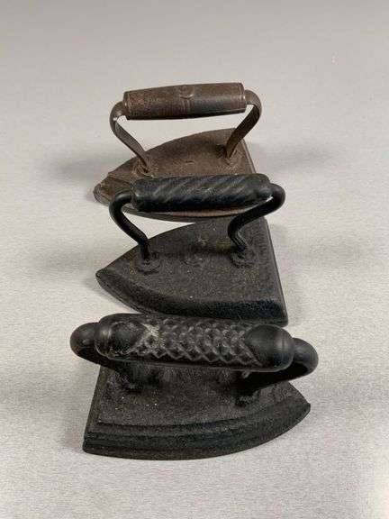Three Cast Iron Sad Irons