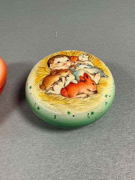 Three ANRI Italy Hand-Painted Resin Trinket Boxes by F. Ferrandiz