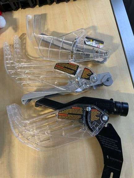 Clear Blade Guards for Table Saws, One is Marked Dewalt