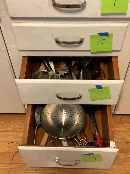 Kitchen Utensils and Tools in Two Drawers