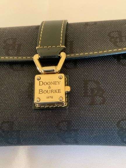 Dooney & Bourke Monogram Canvas Wallet with Gold-Tone Hardware