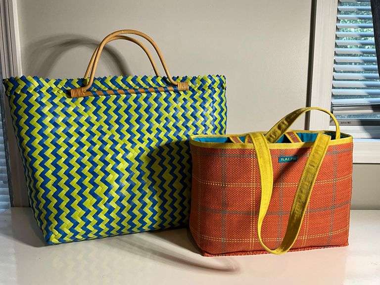 Two Woven Tote Bags, Including Ralph Lauren