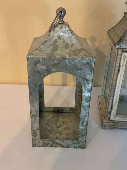 Three Outdoor Lanterns in Mixed Materials