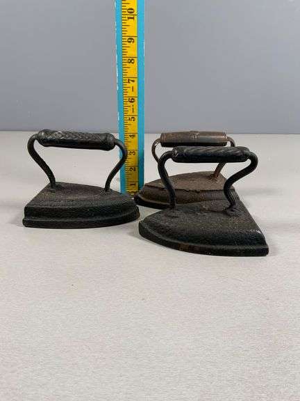 Three Cast Iron Sad Irons