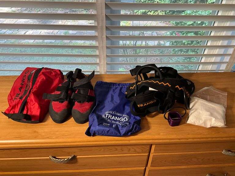 Trango Climbing Gear Set with Shoes, Harness, and Accessories
