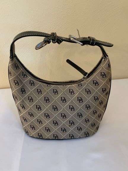 Dooney & Bourke Monogrammed Shoulder Bag With Logo Charm