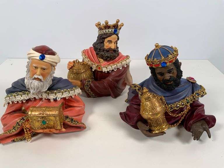 Three Nativity Wise Men Figures