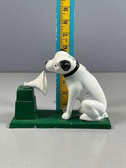 Cast Iron Dog with Phonograph Bank