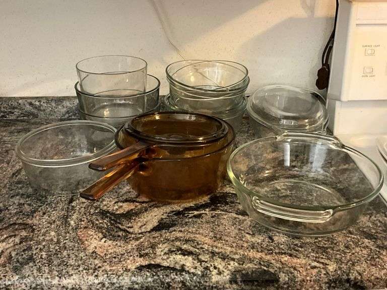 Clear and Amber Glass Cookware