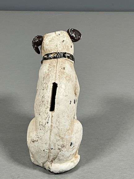 Cast Iron Dog Bank with Collar Design