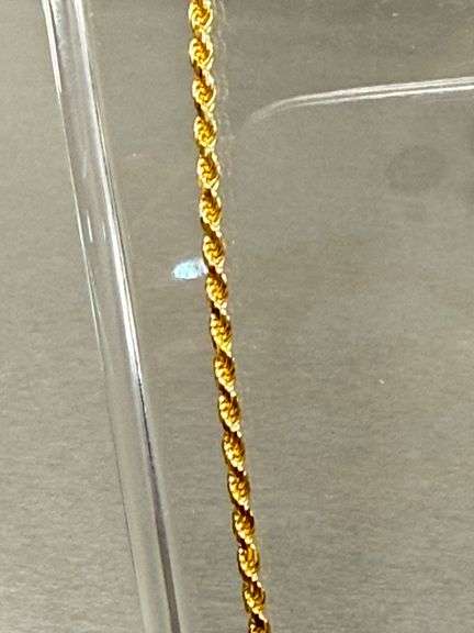 20-Inch 14k Gold Rope Chain Necklace