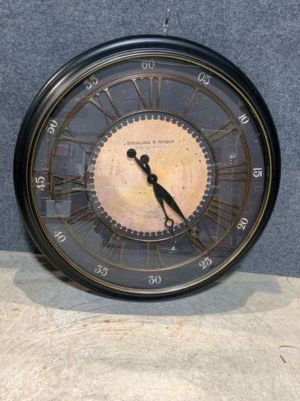 Sterling & Noble 29-Inch Round Wall Clock With Roman Numerals