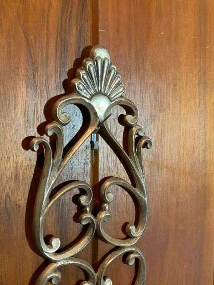 Wall-Mounted Metal Double-Candle Holder With Crystal Accents