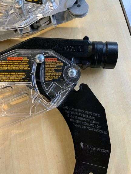 Clear Blade Guards for Table Saws, One is Marked Dewalt