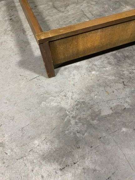 1953 MCM Chinchilla Full Size Bed Frame with Headboard, Footboard, and Side Rails