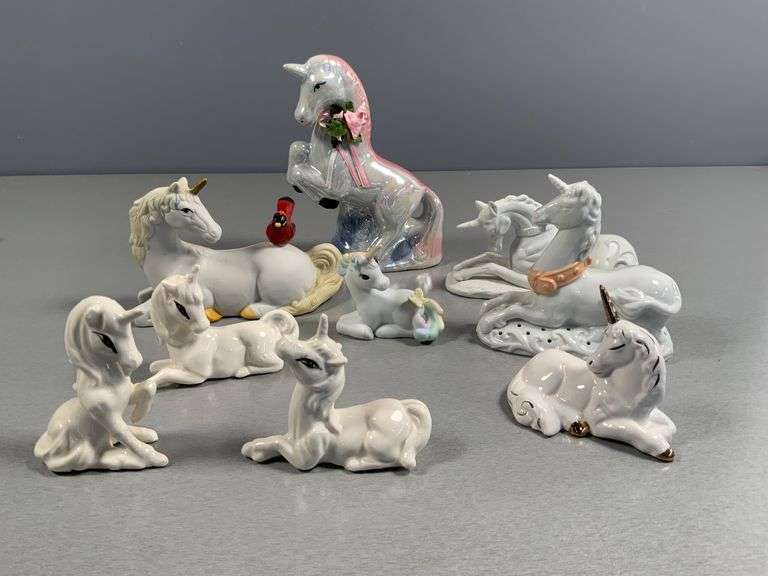 Ceramic and Porcelain Unicorn Figurines