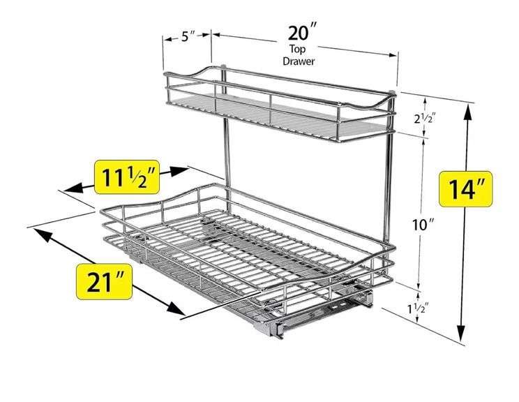 Pull Out Under Sink Kitchen and Cabinet Organizers