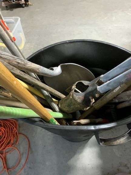 Hand Tools in Plastic Can