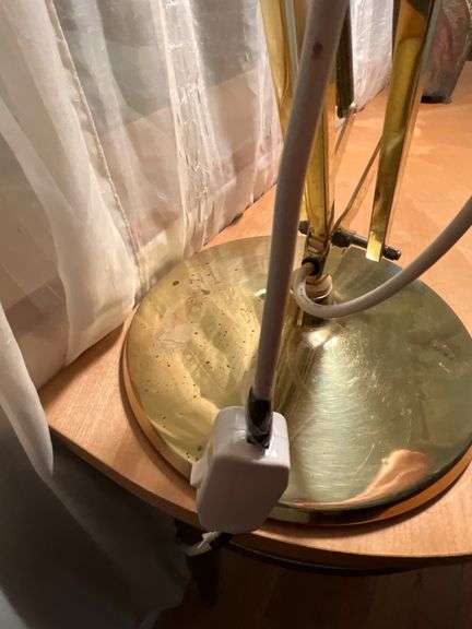 Brass Adjustable Desk Lamp with 10-Inch Base