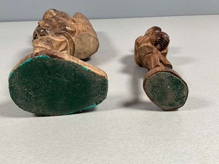 Barefoot Traveler Hand-Carved Wooden Statues, 1971