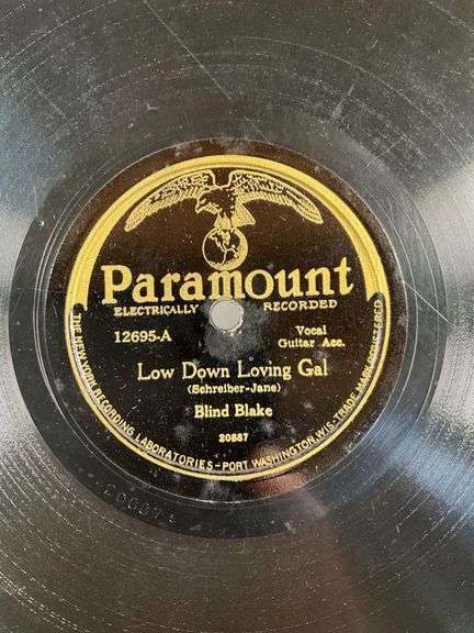 Paramount 78 RPM Record Featuring Blind Blake – 12695-A and 12695-B