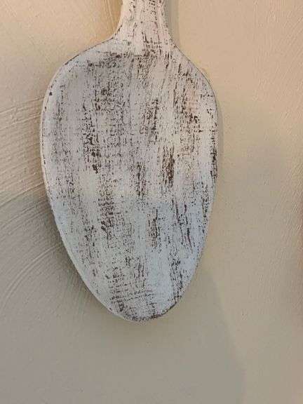 Decorative Fork and Spoon Wall Decor With Distressed Finish