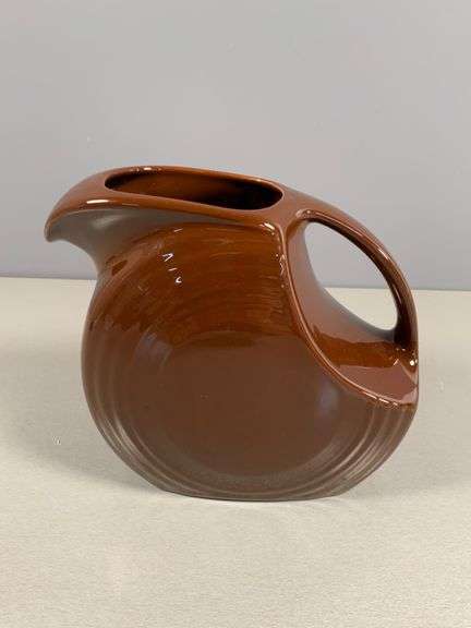 Fiesta Brown Disk Water Pitcher 7”