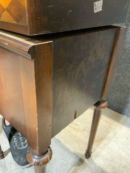 Wooden Cabinet With Inlay Design