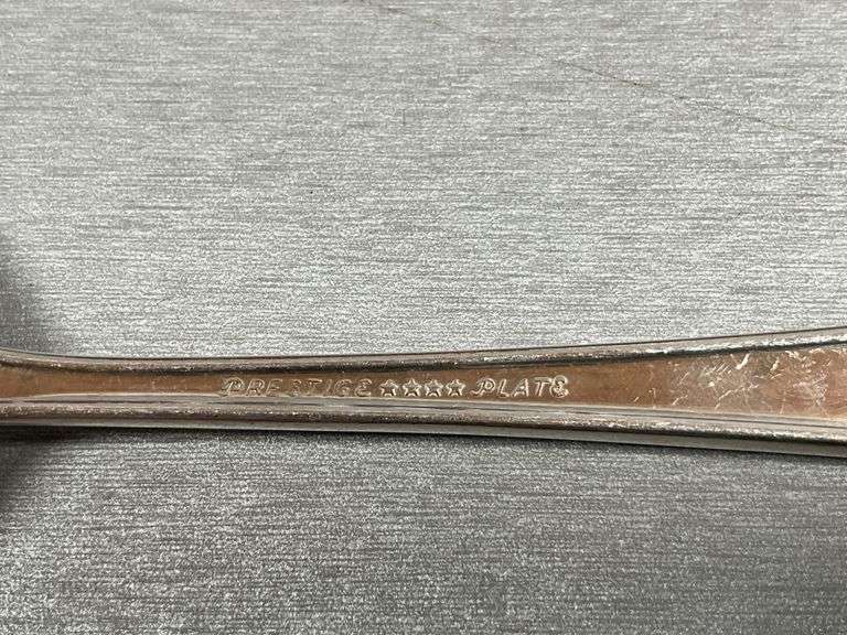 Prestige Silverplate Flatware Set with Wooden Storage Case