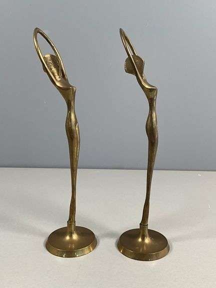 Vintage Brass Ballerina Figurines