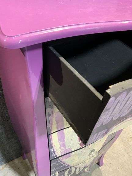 Purple Chest With Love-Heart Motif Front