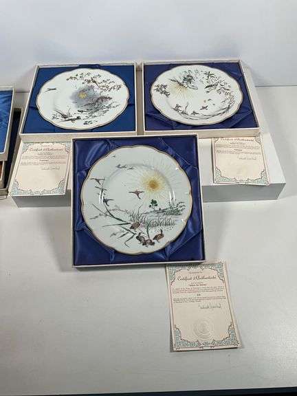 Haviland & Co. ‘Theatre des Saisons’ Porcelain Plates with Certificates