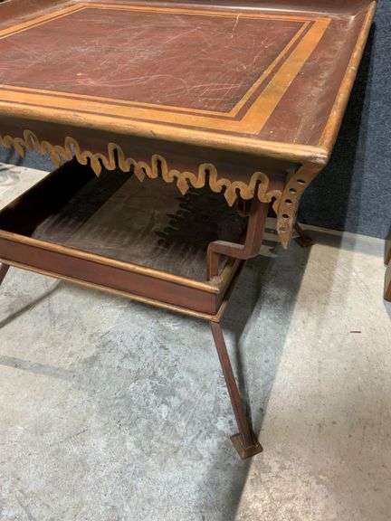 Metal Table with Decorative Trim