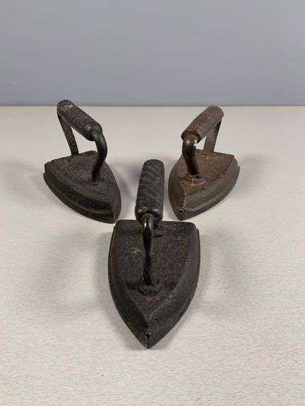 Three Cast Iron Sad Irons