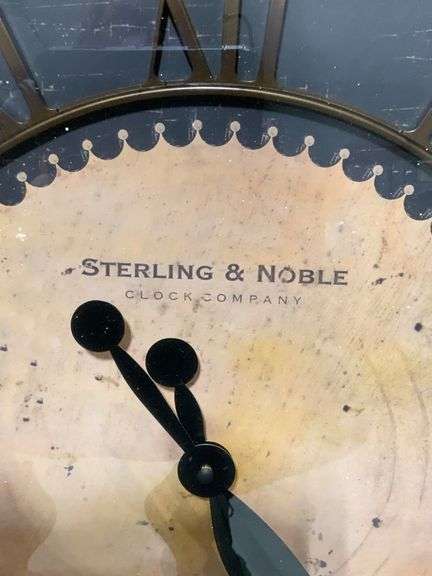Sterling & Noble 29-Inch Round Wall Clock With Roman Numerals