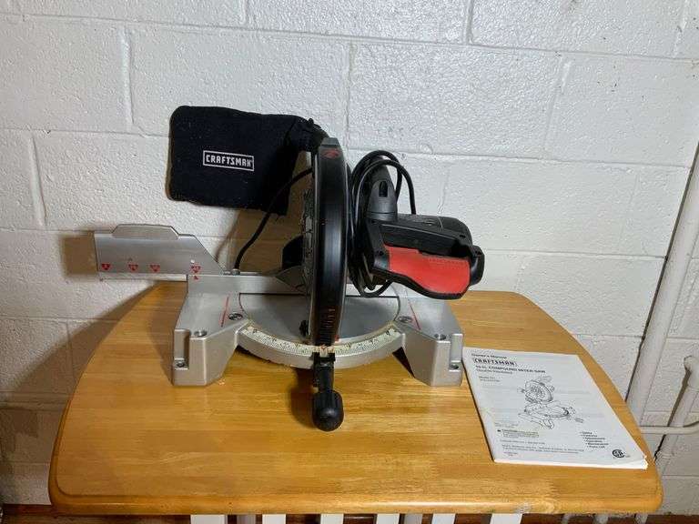 Craftsman 10-Inch Compound Miter Saw with Manual and Accessories