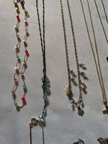 Beaded, Gold-Tone, and Silver-Tone Necklaces