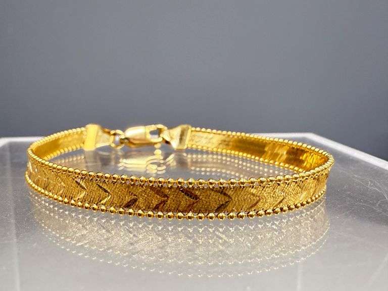 14k Gold Bracelet, 7 Inches, 5.50 Grams