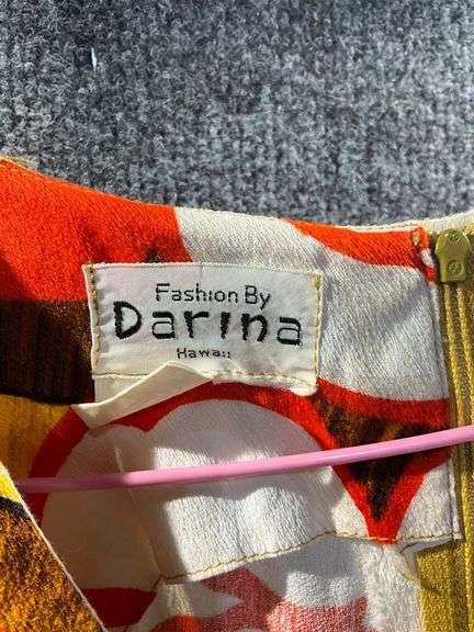 Circa 1960s Fashion By Darina Hawaii Floral Print Dress