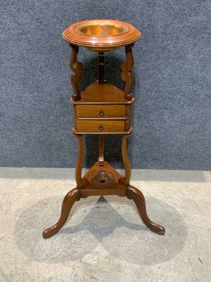 Wooden Smoking Pipe Stand With Ashtray and Drawers